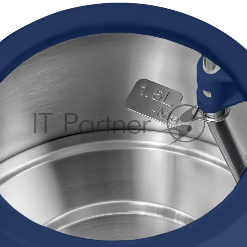 Чайник электрический GALAXY LINE GL 0334, синий, металл, 2200 Вт, 1,5 л, стенка из нержавеющей стали AISI 304, индикатор работы, указатель максимального уровня воды