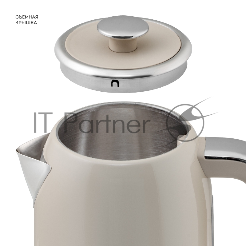 Чайник электрический Galaxy Line GL 0348 1.7л. 2200Вт кремовый корпус: нерж.сталь (ГЛ0348Л)