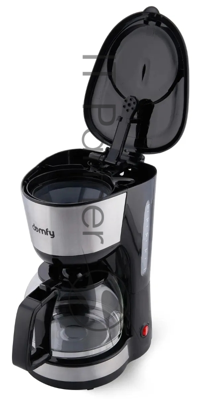 Кофеварка капельная Domfy metal DSM-CM301 1000Вт черный/серебристый
