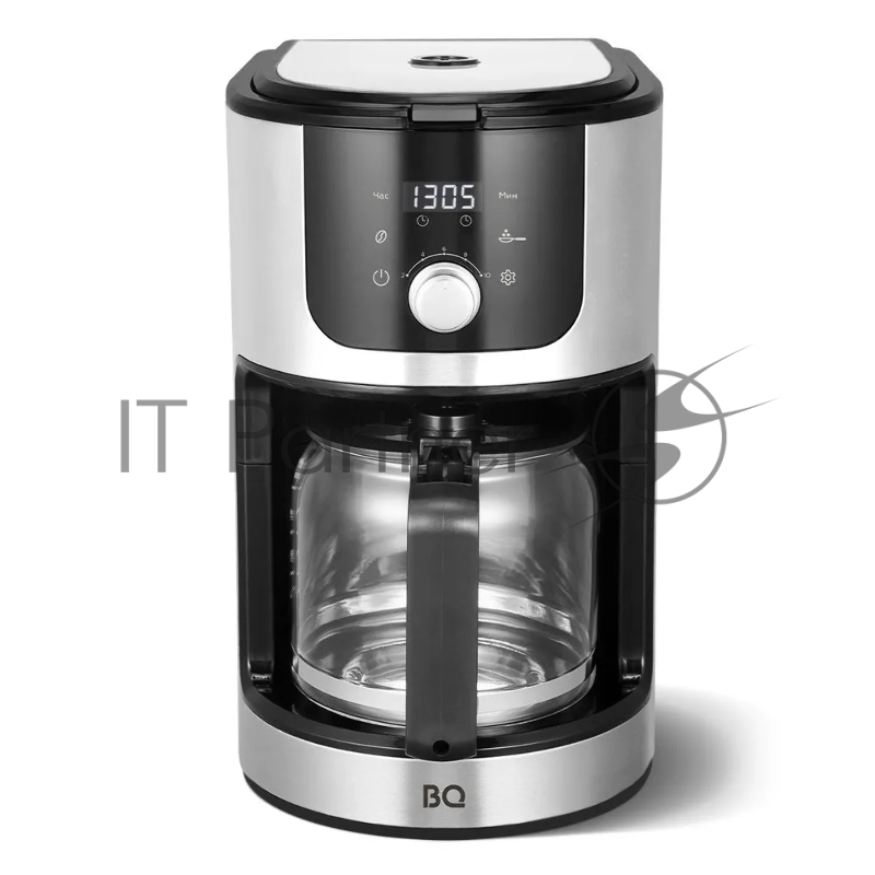 Капельная кофеварка со встроенной кофемолкой BQ CM1010 Black-Steel, Мощность 1050 Вт, Объем 1.2 л, 60 г объем кофемолки, Функция автоподогрева, Встроенная кофемолка. Измельчает зерна непосредственно перед завариванием для раскрытия аромата кофе, Уста