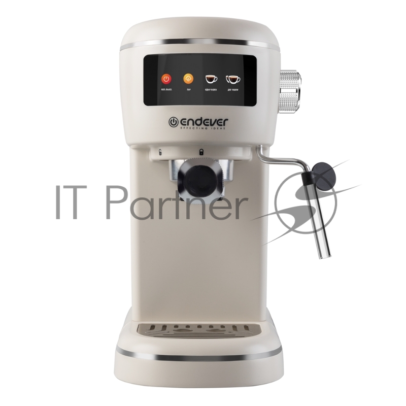 Кофеварка рожкового типа электрическая Endever Costa-1096, объем-1л, цвет белый, мощность 1400 Вт, давление 15 бар, 1 шт/уп