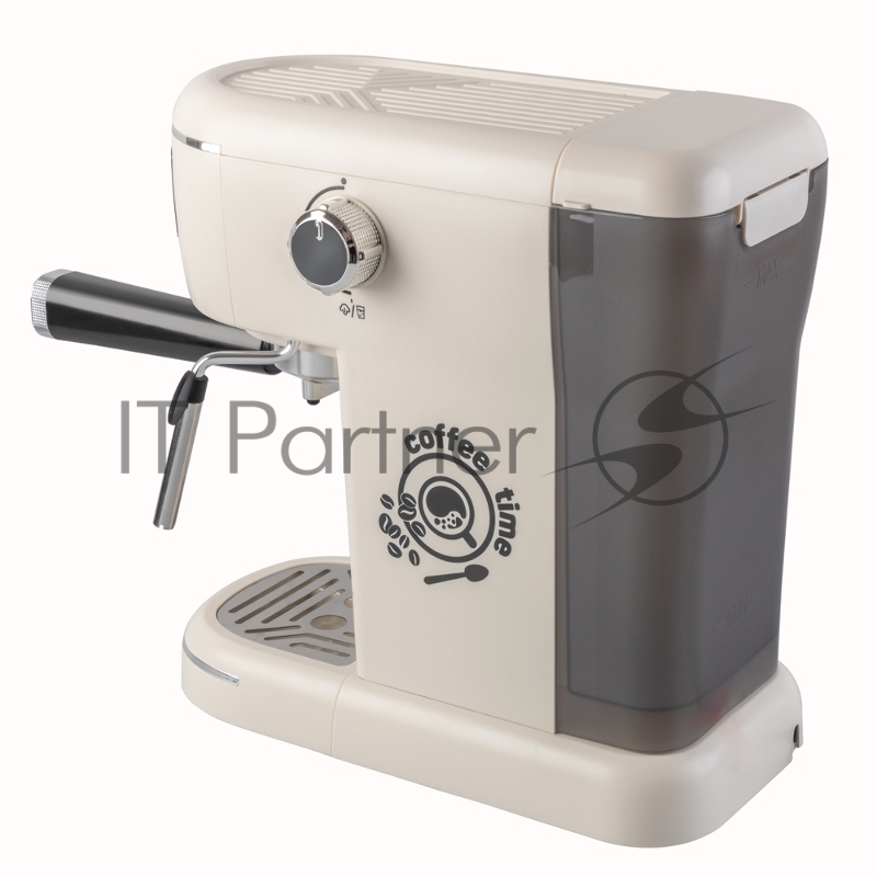 Кофеварка рожкового типа электрическая Endever Costa-1096, объем-1л, цвет белый, мощность 1400 Вт, давление 15 бар, 1 шт/уп