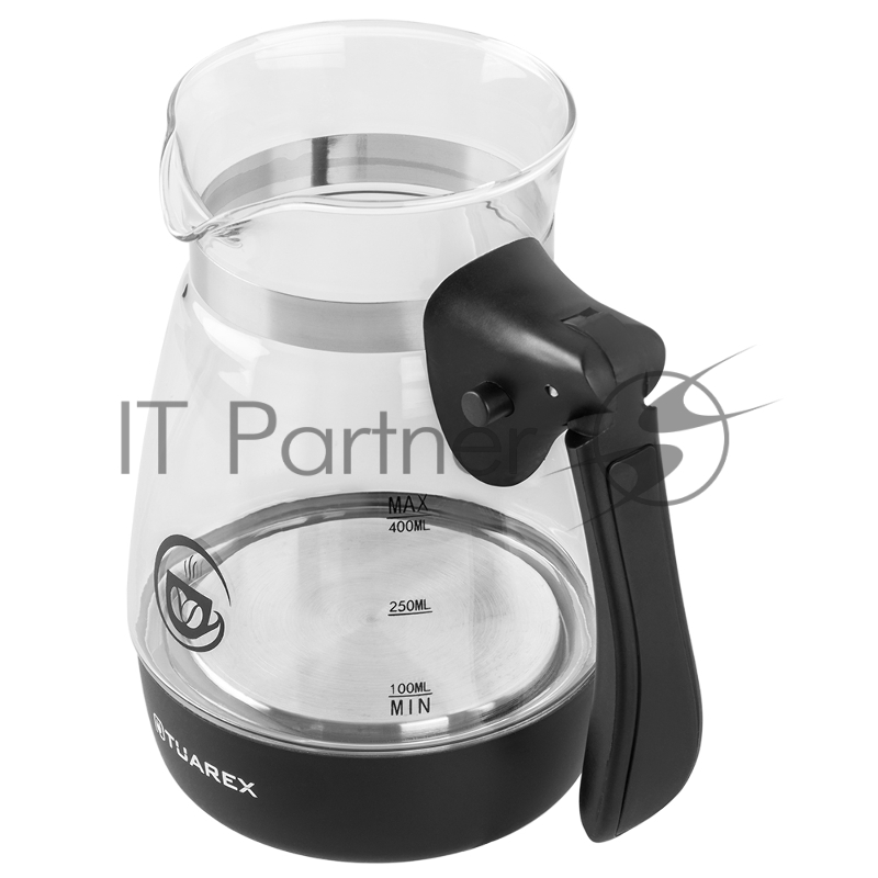Кофеварка-турка Tuarex TK-1240 электрическая, цвет черный, мощность 600 Вт, объем 0,4 л, корпус стекло, 36 шт/уп.