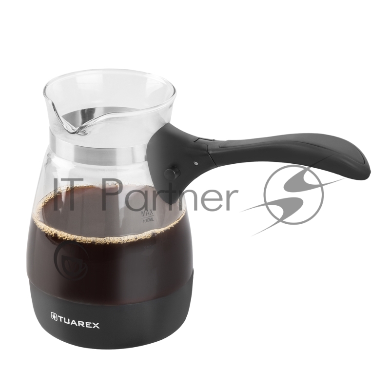Кофеварка-турка Tuarex TK-1240 электрическая, цвет черный, мощность 600 Вт, объем 0,4 л, корпус стекло, 36 шт/уп.
