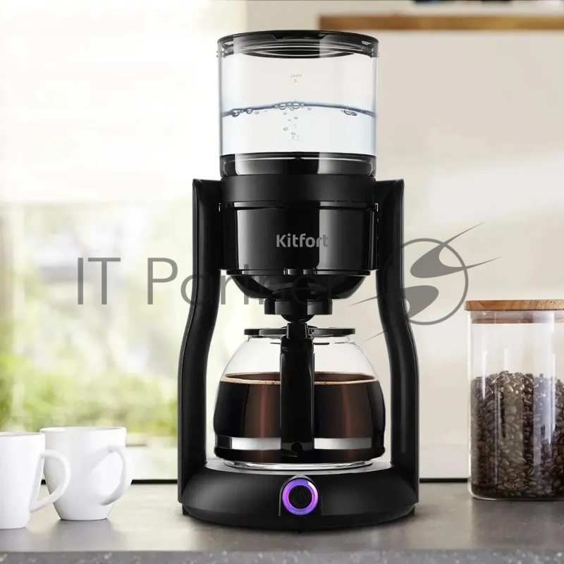 Кофеварка капельная Kitfort КТ-7136 680Вт черный