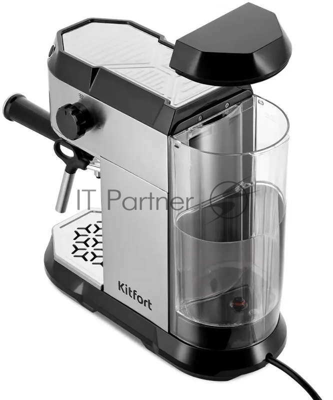 Кофеварка рожковая Kitfort КТ-7194 1450Вт нержавеющая сталь/черный