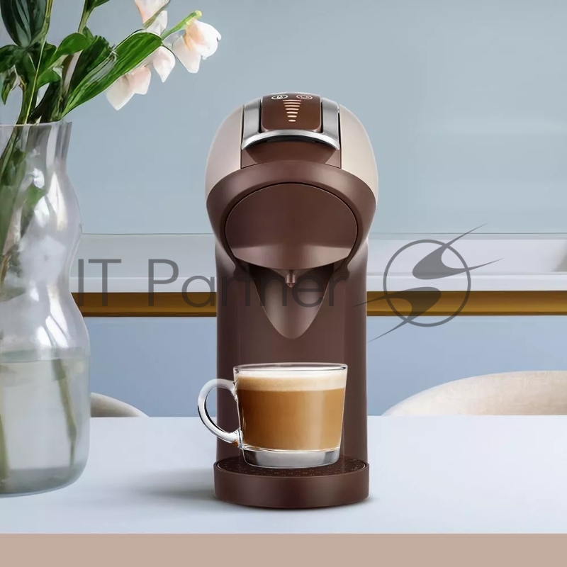 Кофеварка Kitfort КТ-7448 1400Вт коричневый/бежевый