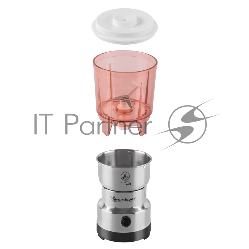 Кофемолка Endever Costa-1066, 150 Вт, до 25000 об/мин, цвет стальной, вес продукта для помола 120 гр, 24 шт/уп