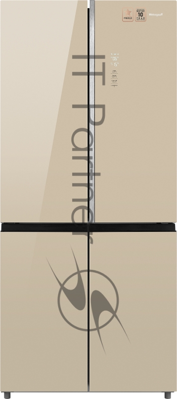 Холодильник WEISSGAUFF WCD 590 INVERTER NO FROST GOLD GLASS