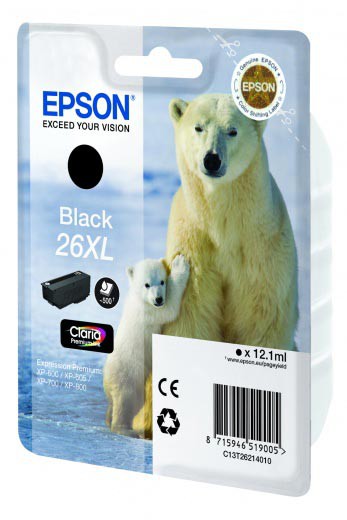 Картридж EPSON 26XL черный повышенной емкости для XP-600/XP-700/XP-800
