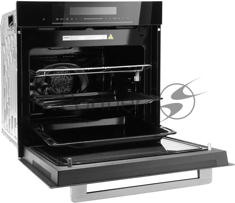 Духовой шкаф Электрический Hyundai HMEO 6780 BG черное стекло/серебристый
