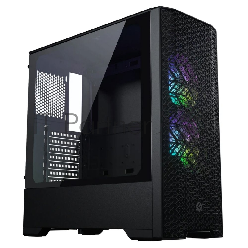 Корпус MagniumGear NEO Air Black, 2х 120mm ARGB Fan, боковая панель Tempered Glass, Mid-Tower MG-NE520A_DBK02_RU