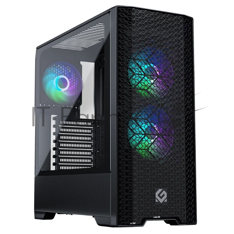 Корпус MagniumGear NEO Air Black, 2х 120mm ARGB Fan, боковая панель Tempered Glass, Mid-Tower MG-NE520A_DBK02_RU