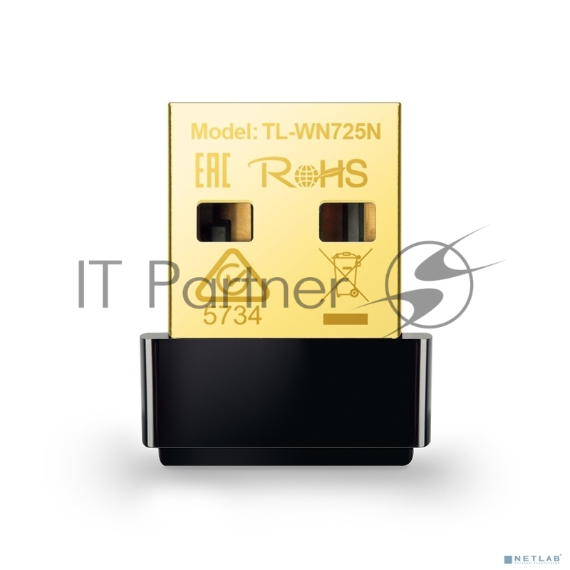 Сетевой адаптер TP-Link SOHO TL-WN725N Беспроводной USB Нано адаптер 150 Мбит/с стандарта N c кнопкой QSS(Realtec)