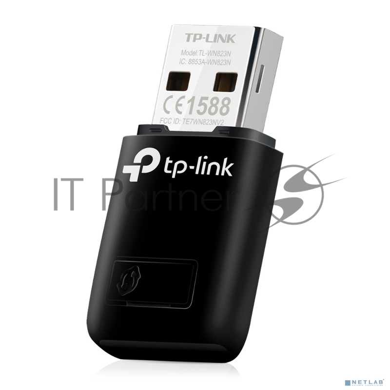 Сетевой адаптер TP-Link SOHO TL-WN823N Беспроводной USB мини адаптер 300Мбит/с стандарта N c кнопкой QSS(Realtec)
