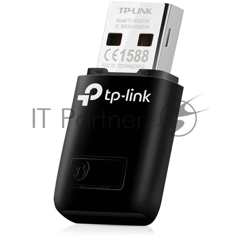 Сетевой адаптер TP-Link SOHO TL-WN823N Беспроводной USB мини адаптер 300Мбит/с стандарта N c кнопкой QSS(Realtec)