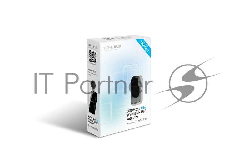 Сетевой адаптер TP-Link SOHO TL-WN823N Беспроводной USB мини адаптер 300Мбит/с стандарта N c кнопкой QSS(Realtec)