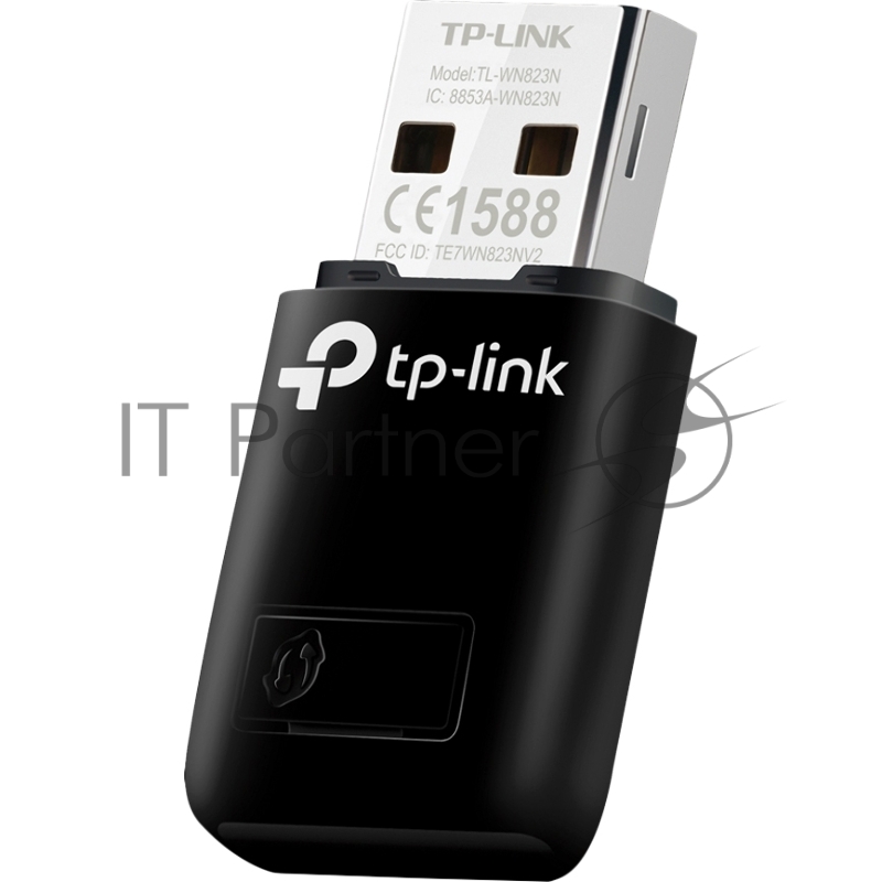 Сетевой адаптер TP-Link SOHO TL-WN823N Беспроводной USB мини адаптер 300Мбит/с стандарта N c кнопкой QSS(Realtec)