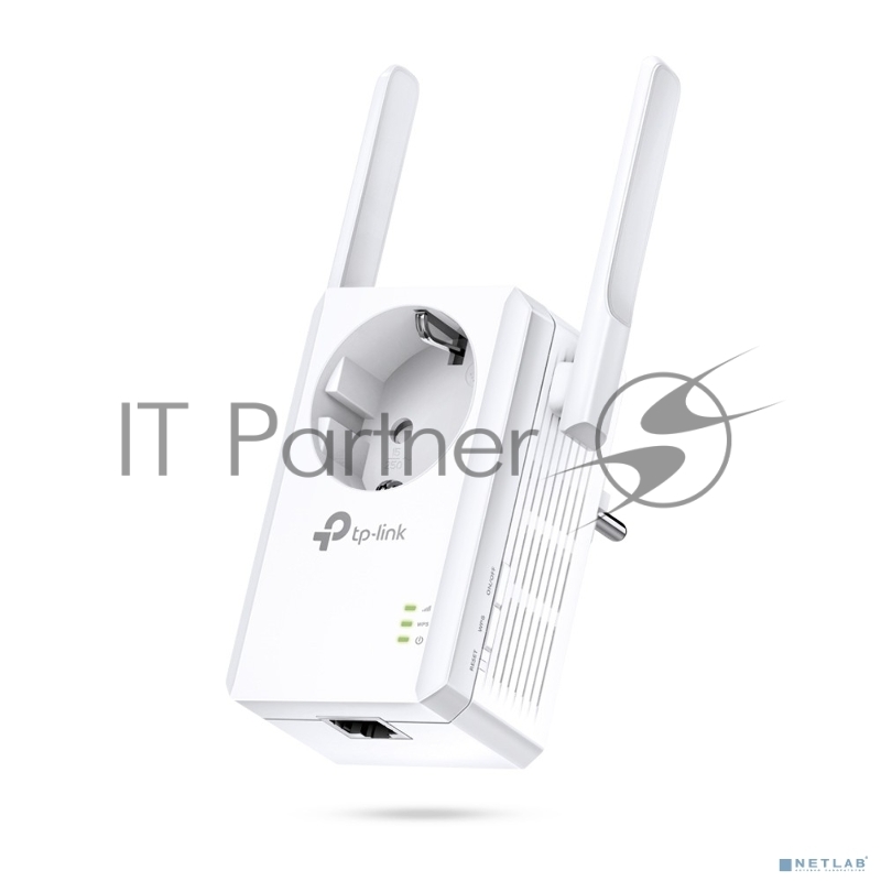 Сетевой адаптер TP-Link SOHO TL-WA860RE 300Mbps Wireless N Wall Plugged Range Extender with AC Passthrough, QCA(Atheros), 2T2R, 2.4GHz, 802.11b/g/n, 1 10/100Mbps LAN port, Range Extender button, Range Extender mode, suppo поставляется без кабеля RJ-