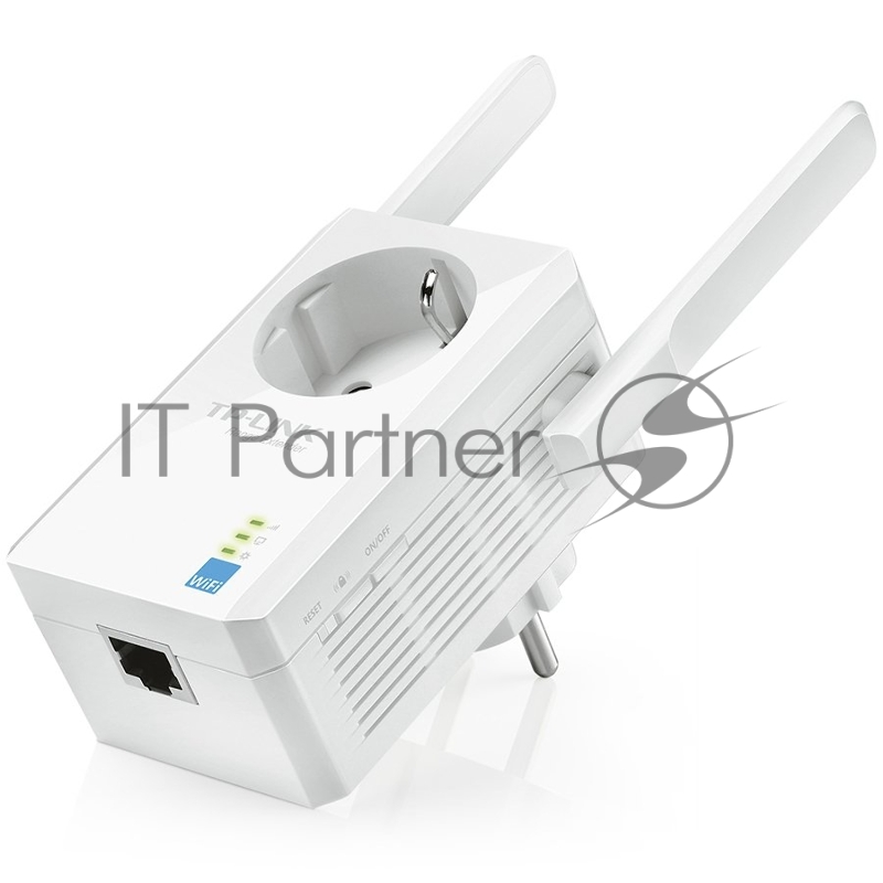 Сетевой адаптер TP-Link SOHO TL-WA860RE 300Mbps Wireless N Wall Plugged Range Extender with AC Passthrough, QCA(Atheros), 2T2R, 2.4GHz, 802.11b/g/n, 1 10/100Mbps LAN port, Range Extender button, Range Extender mode, suppo поставляется без кабеля RJ-