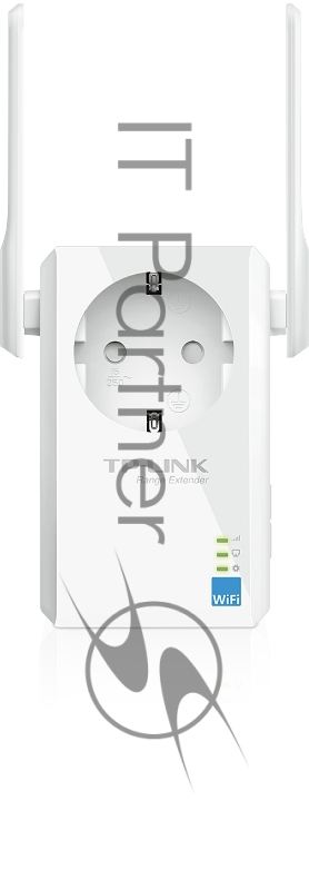 Сетевой адаптер TP-Link SOHO TL-WA860RE 300Mbps Wireless N Wall Plugged Range Extender with AC Passthrough, QCA(Atheros), 2T2R, 2.4GHz, 802.11b/g/n, 1 10/100Mbps LAN port, Range Extender button, Range Extender mode, suppo поставляется без кабеля RJ-