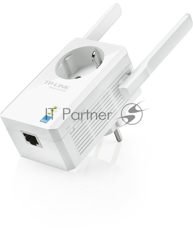 Сетевой адаптер TP-Link SOHO TL-WA860RE 300Mbps Wireless N Wall Plugged Range Extender with AC Passthrough, QCA(Atheros), 2T2R, 2.4GHz, 802.11b/g/n, 1 10/100Mbps LAN port, Range Extender button, Range Extender mode, suppo поставляется без кабеля RJ-