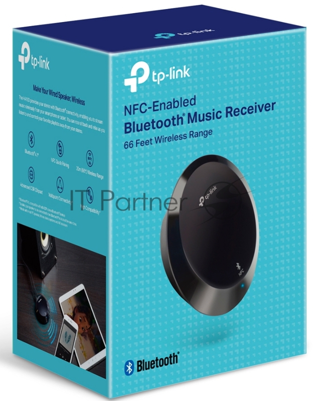 Ресивер Bluetooth TP-Link HA100 черный 1.0 BT