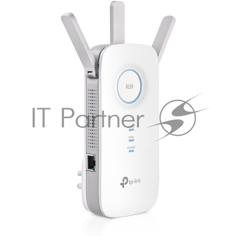 Повторитель беспроводного сигнала TP-Link SOHO RE450 10/100/1000BASE-TX/Wi-Fi белый поставляется без кабеля RJ-45