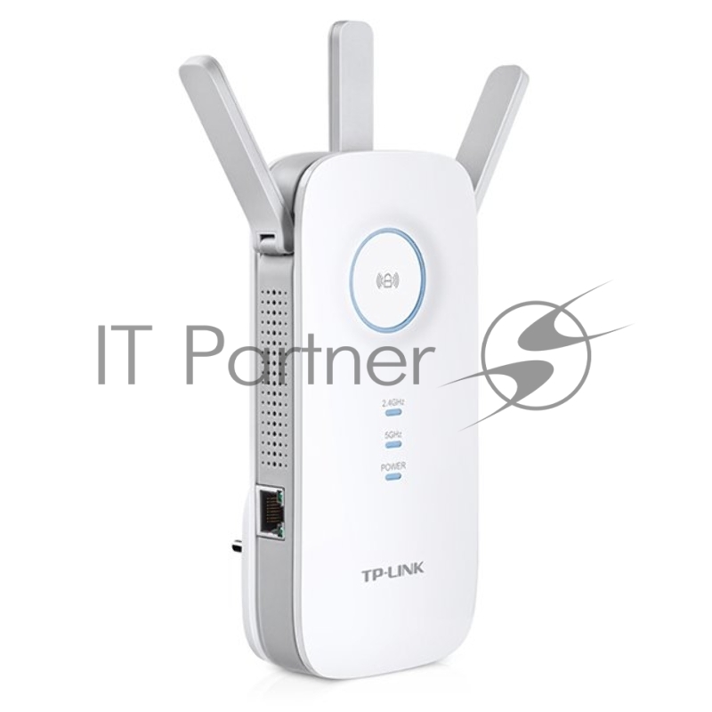 Повторитель беспроводного сигнала TP-Link SOHO RE450 10/100/1000BASE-TX/Wi-Fi белый поставляется без кабеля RJ-45