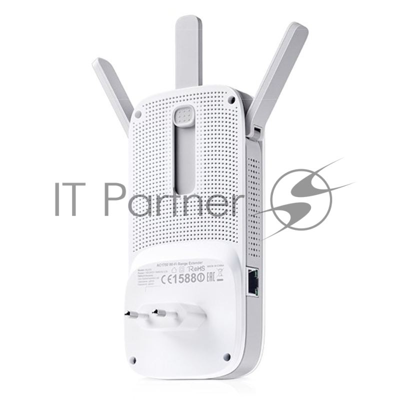 Повторитель беспроводного сигнала TP-Link SOHO RE450 10/100/1000BASE-TX/Wi-Fi белый поставляется без кабеля RJ-45
