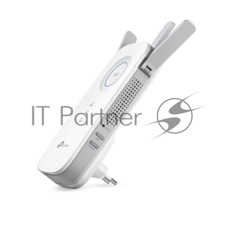 Повторитель беспроводного сигнала TP-Link SOHO RE450 10/100/1000BASE-TX/Wi-Fi белый поставляется без кабеля RJ-45