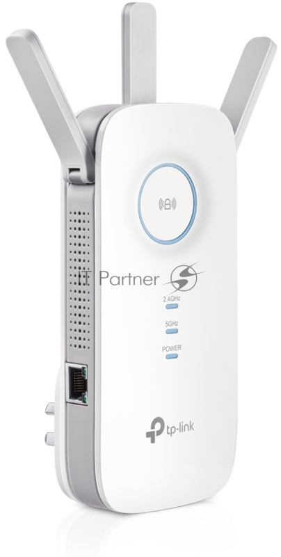 Повторитель беспроводного сигнала TP-Link SOHO RE450 10/100/1000BASE-TX/Wi-Fi белый поставляется без кабеля RJ-45