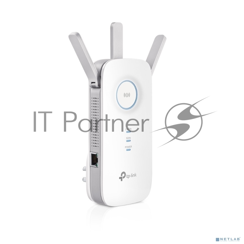 Повторитель беспроводного сигнала TP-Link SOHO RE450 10/100/1000BASE-TX/Wi-Fi белый поставляется без кабеля RJ-45