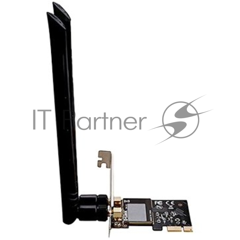 Адаптер Wireless AC1200 Dual-band PCI Express Adapter.802.11a/b/g/n and 802.11ac compatible, switchable Dual band 2.4 GHz or 5 GHz Up to 867 Mbps data transfer rate in 802.11ac mode (5 GHz), up to 300 Mbps data transfer rate in 802.11n mode (2.4 GHz)