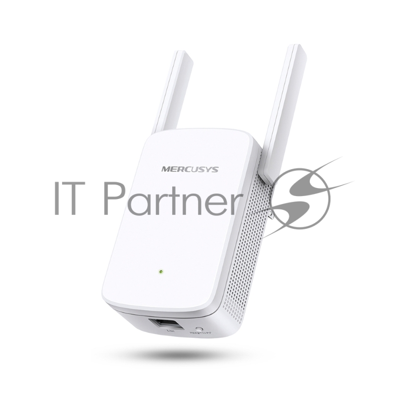 Усилитель сигнала Mercusys ME30 AC1200 Wi-Fi Range Extender, 300 Mbps at 2.4 GHz + 867 Mbps at 5 GHz, 1 x 10/100 LAN, 2× Fixed External Antennas, Wall Plugged, WPS/Reset Button, Signal Indicator, Range Extender/Access Point mode, Adaptive Path Select