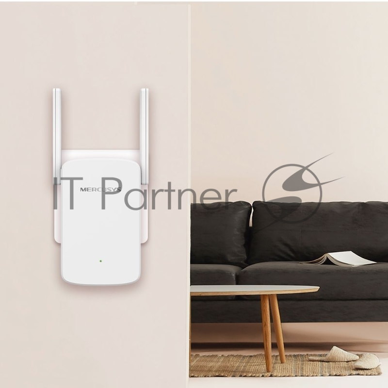 Усилитель сигнала Mercusys ME30 AC1200 Wi-Fi Range Extender, 300 Mbps at 2.4 GHz + 867 Mbps at 5 GHz, 1 x 10/100 LAN, 2× Fixed External Antennas, Wall Plugged, WPS/Reset Button, Signal Indicator, Range Extender/Access Point mode, Adaptive Path Select