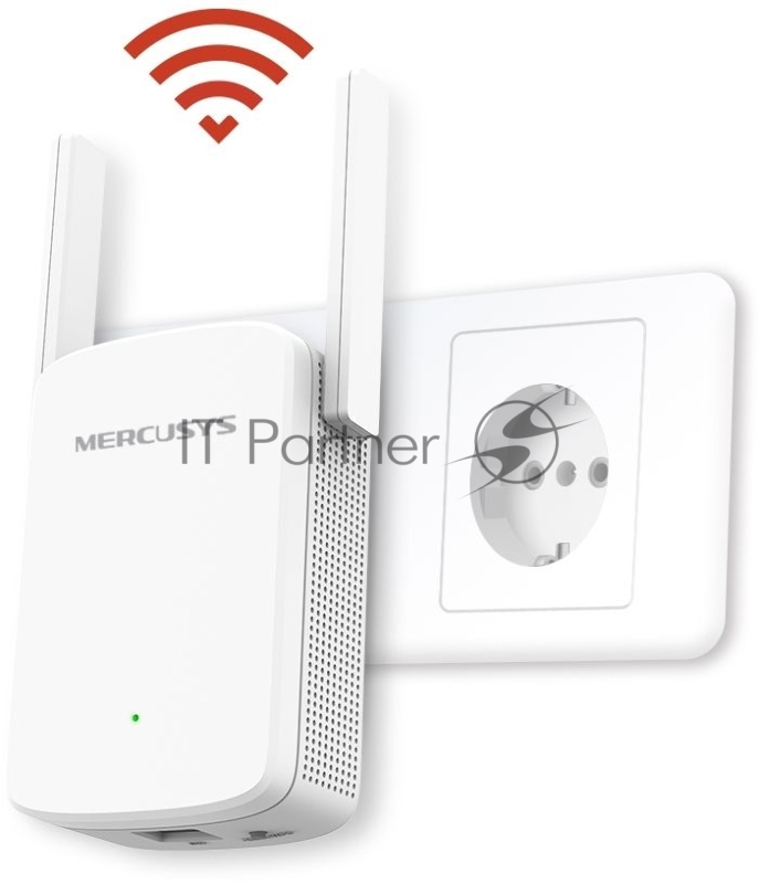Усилитель сигнала Mercusys ME30 AC1200 Wi-Fi Range Extender, 300 Mbps at 2.4 GHz + 867 Mbps at 5 GHz, 1 x 10/100 LAN, 2× Fixed External Antennas, Wall Plugged, WPS/Reset Button, Signal Indicator, Range Extender/Access Point mode, Adaptive Path Select