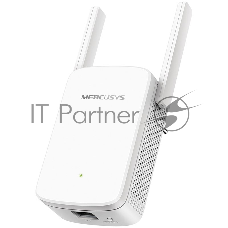 Усилитель сигнала Mercusys ME30 AC1200 Wi-Fi Range Extender, 300 Mbps at 2.4 GHz + 867 Mbps at 5 GHz, 1 x 10/100 LAN, 2× Fixed External Antennas, Wall Plugged, WPS/Reset Button, Signal Indicator, Range Extender/Access Point mode, Adaptive Path Select
