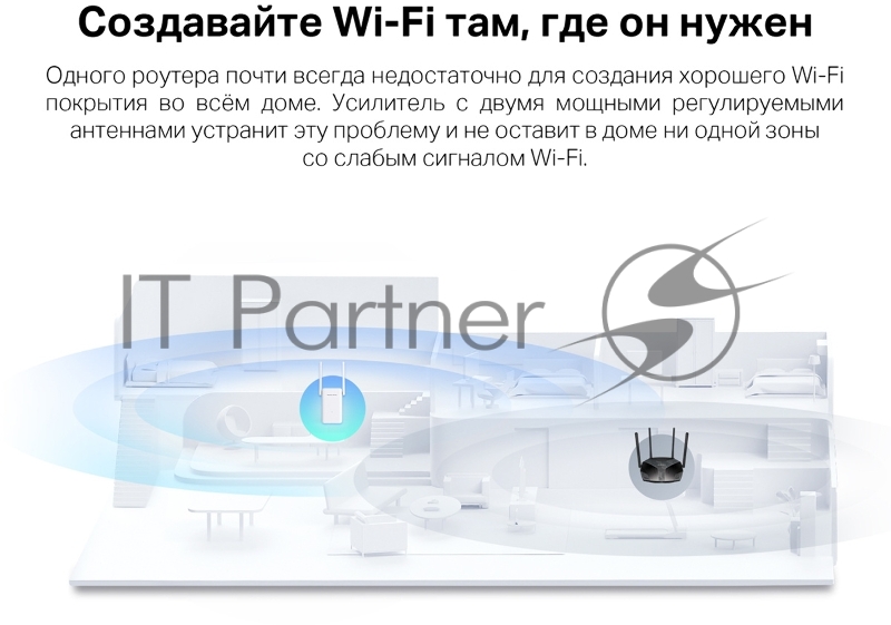 Повторитель беспроводного сигнала Mercusys ME70X AX1800 10/100/1000 белый (упак.:1шт)