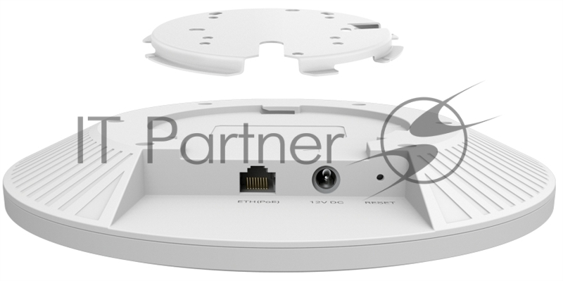 TP-Link EAP680 Двухдиапазонная потолочная точка доступа Omada с поддержкой Wi-Fi AX6000 1 порт RJ45 2,5 Гбит/с, до 1148 Мбит/с на 2,4 ГГц + до 4804 Мбит/с на 5 ГГц