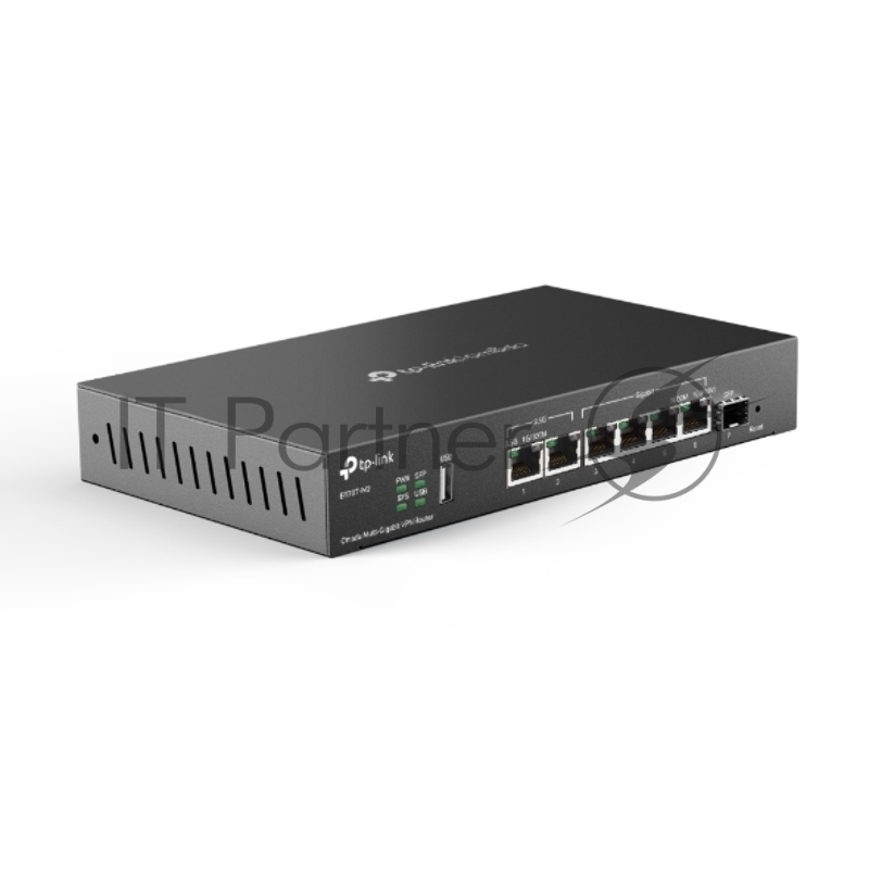 VPN-маршрутизатор TP-Link ER707-M2 Omada с мультигигабитными портами,1 x RJ45 WAN 2,5 Гбит/с, 1 x RJ45 WAN/LAN 2,5 Гбит/с, 1 x SFP WAN/LAN, 4 гиг. порта RJ45 WAN/LAN, 1 порт USB 2.0