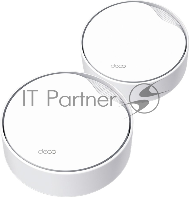 Бесшовный Mesh роутер TP-Link Deco X50-PoE (DECO X50-POE(2-PACK)) AX3000 1000/2500BASE-T белый (упак.:2шт)