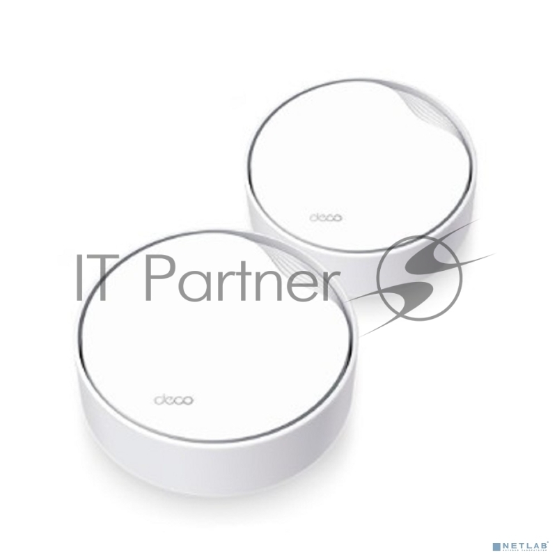 Бесшовный Mesh роутер TP-Link Deco X50-PoE (DECO X50-POE(2-PACK)) AX3000 1000/2500BASE-T белый (упак.:2шт)