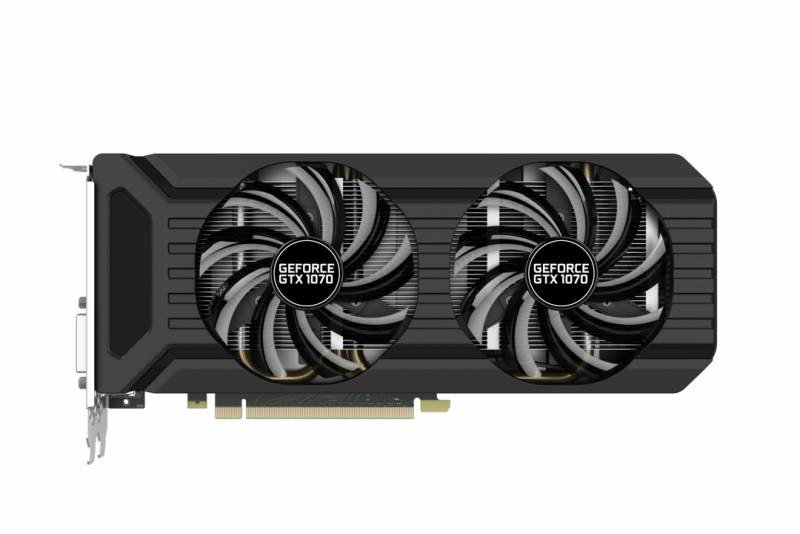 Видеокарта Palit GeForce GTX 1070 Dual 8ГБ (GeForce GTX 1070, DDR5, DVI, HDMI, 3xDP) (PCI-E)