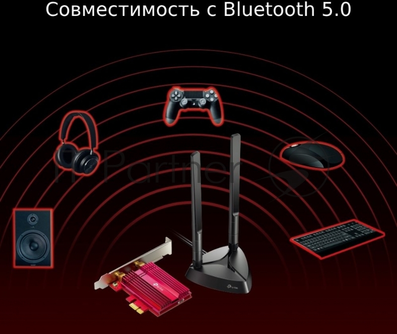 Адаптер TP-Link Wi-Fi 11AX 3000Mbps dual-band PCI-E adapter, two external Antennas