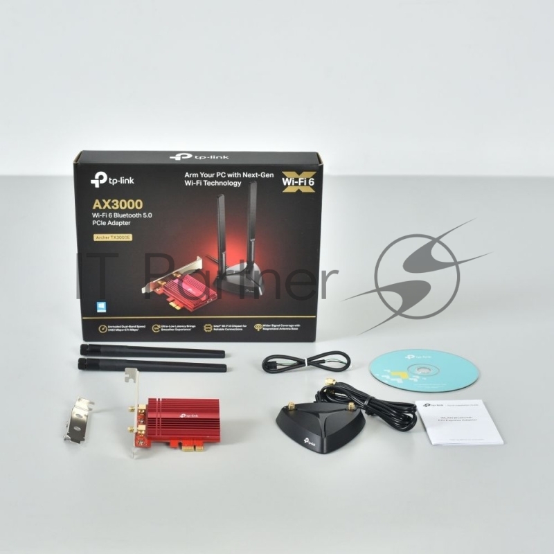 Адаптер TP-Link Wi-Fi 11AX 3000Mbps dual-band PCI-E adapter, two external Antennas