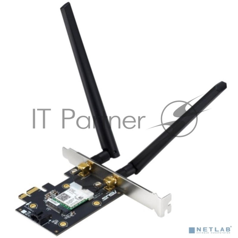 Адаптер ASUS PCE-AX3000 // WI-FI 802.11ax, 2402 + 574Mbpsб PCI-E Adapter, 2 антенны 90IG0610-MO0R10