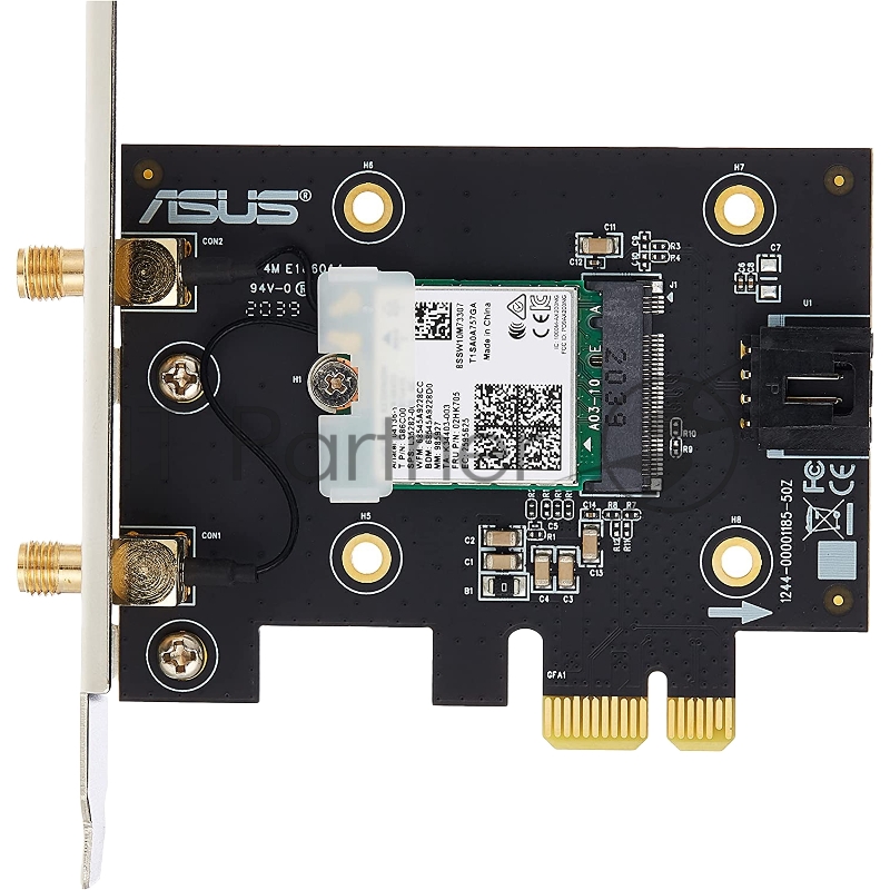 Адаптер ASUS PCE-AX3000 // WI-FI 802.11ax, 2402 + 574Mbpsб PCI-E Adapter, 2 антенны 90IG0610-MO0R10