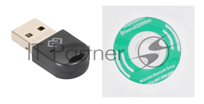 Адаптер USB Digma D-BT300 Bluetooth 3.0+EDR class 2 10м черный