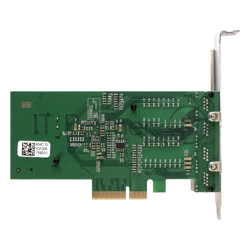 Сетевой адаптер ExeGate EXE-I350-T4V2 (PCI-E x4 v2.1, порты 4xRJ45 (медные), 10/100/1000Mbps, Gigabit NIC Intel Chipset NHI350AM4)